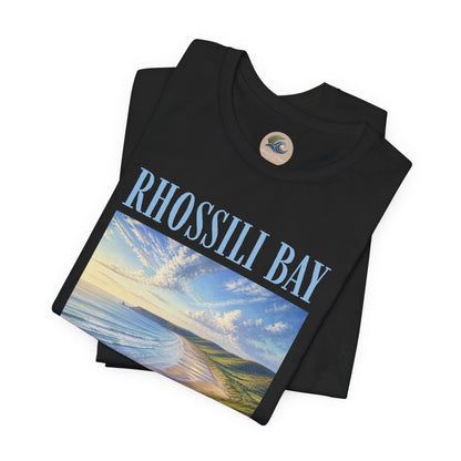 Rhossili Bay Scenic Tee — Coastal Landscape Graphic T-Shirt