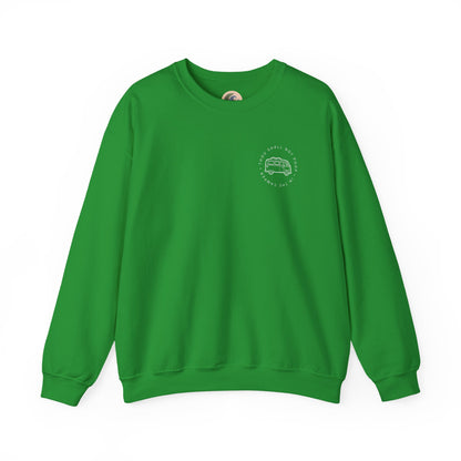 Cozy Camper Crewneck Sweatshirt — Van Life Humour Chest Graphic
