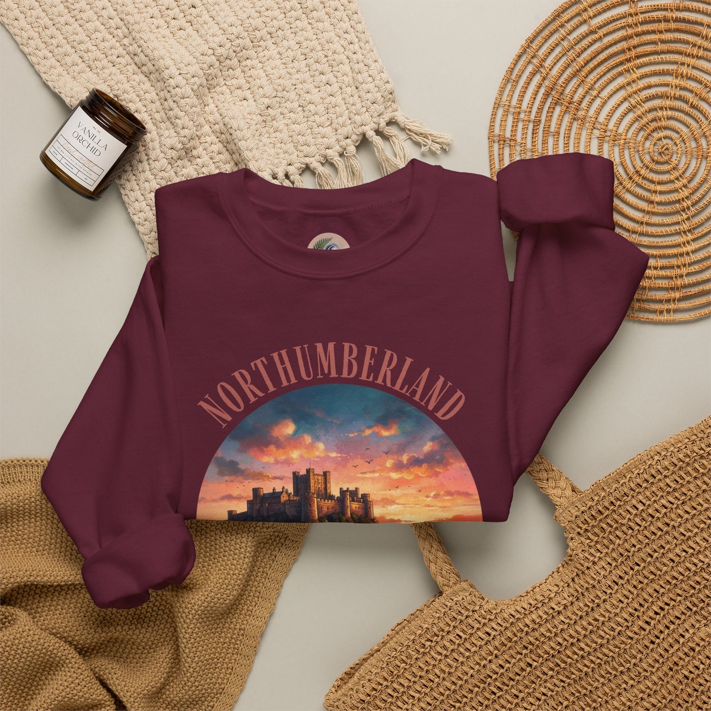 Northumberland Castle Sweatshirt — Scenic Sunset Crewneck