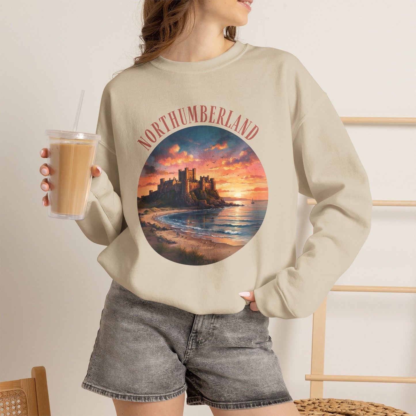 Northumberland Castle Sweatshirt — Scenic Sunset Crewneck