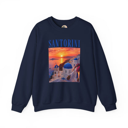 Santorini Sunset Sweatshirt — Greek Island Travel Crewneck