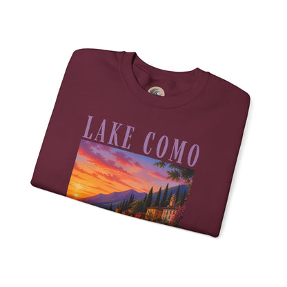 Lake Como Sunset Crewneck Sweatshirt
