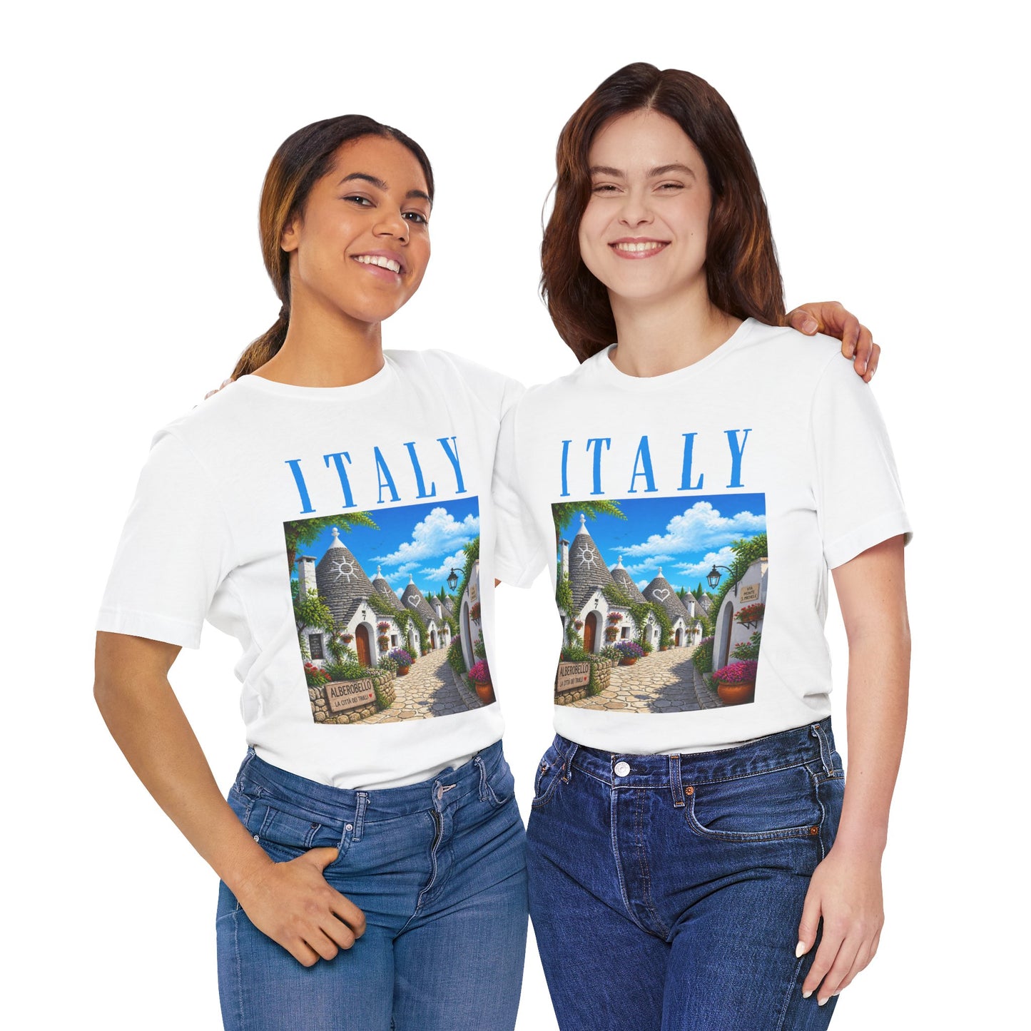 Italy Travel T‑Shirt — Vintage Alberobello Trulli Village Tee