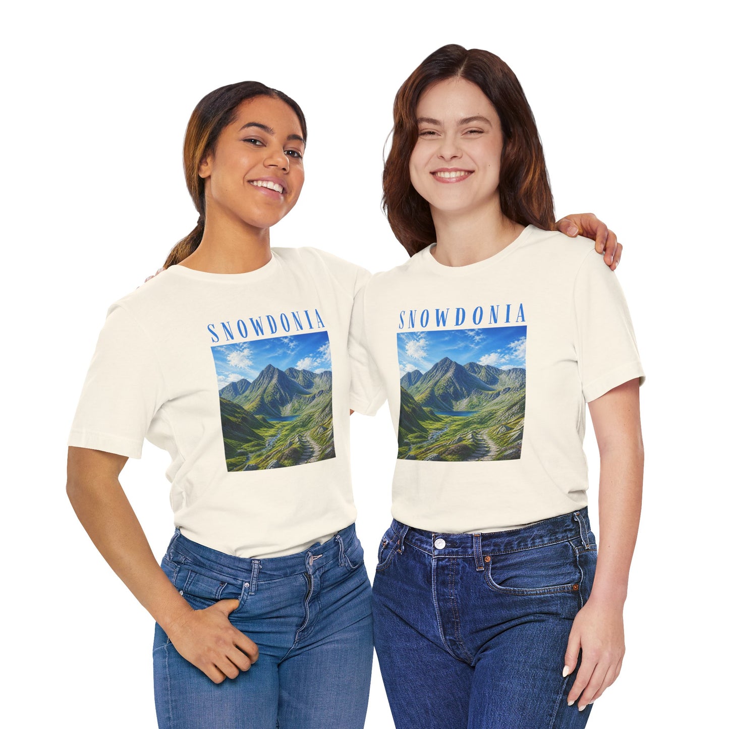 Glyderau Landscape T‑Shirt – Scenic 'SNOWDONIA' Mountain Graphic Tee