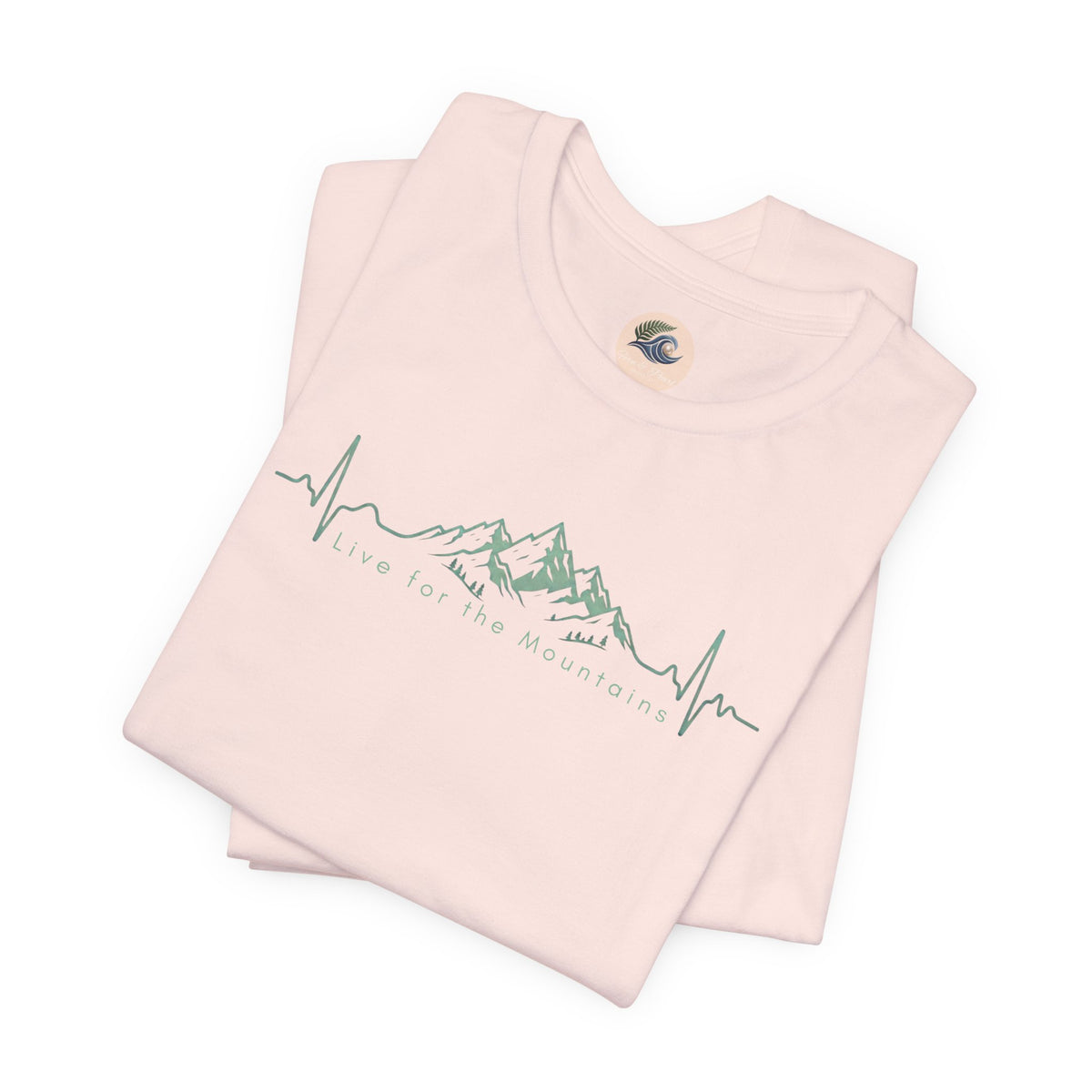 Mountain Heartbeat T‑Shirt — Heartbeat EKG Mountains Graphic Tee