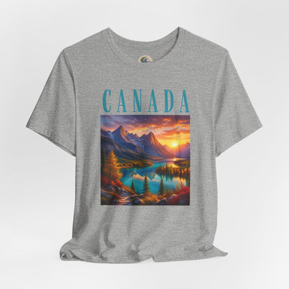 Canada Banff Scenic Mountain Tee — Sunrise Lake Landscape T‑Shirt