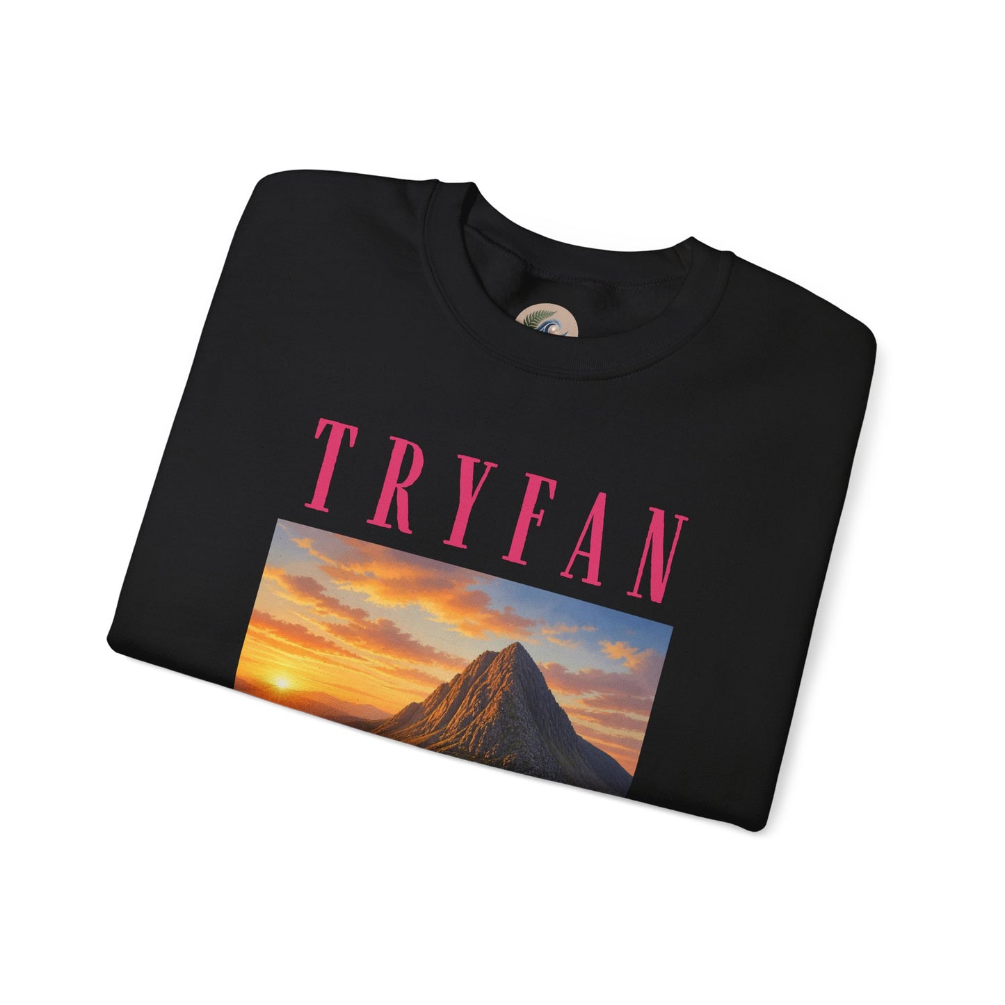 Tryfan Mountain Sweatshirt — Scenic Snowdonia Sunset Landscape Crewneck
