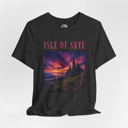 Isle of Skye Scenic Tee — Sunset Landscape Graphic T-Shirt