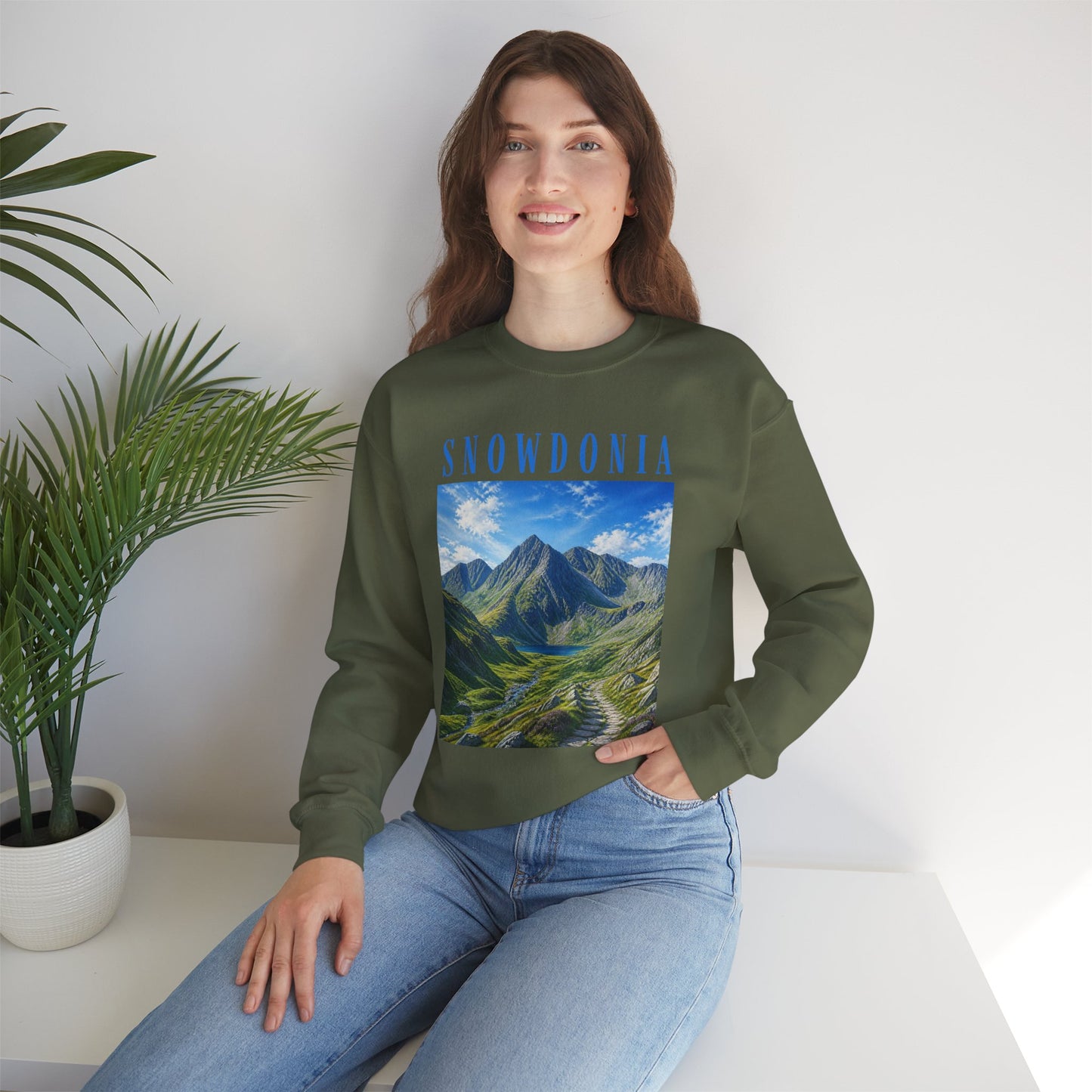 Glyderau Landscape - Snowdonia Mountain Crewneck Sweatshirt