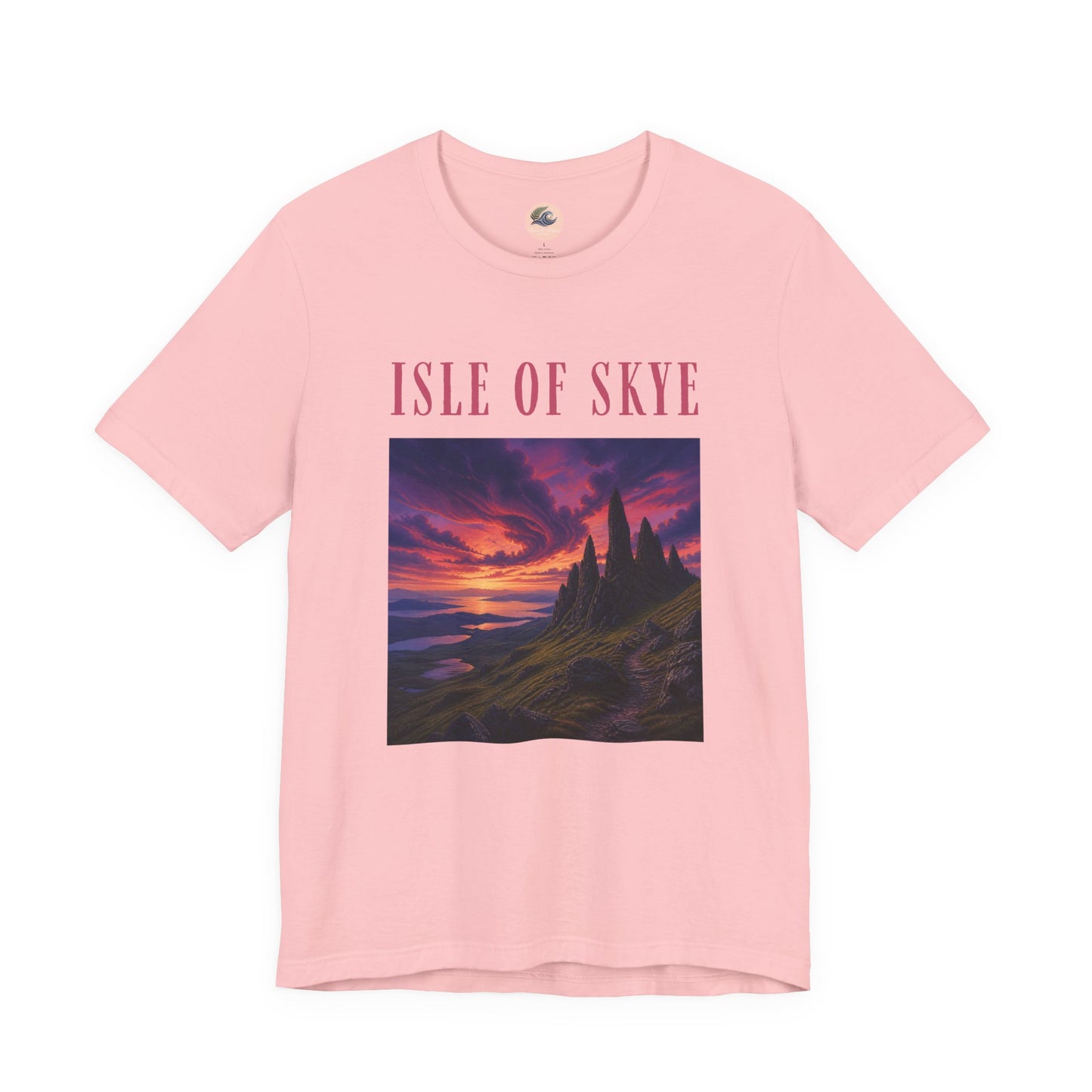 Isle of Skye Scenic Tee — Sunset Landscape Graphic T-Shirt