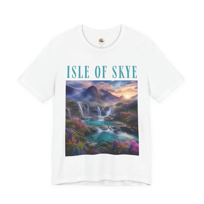Isle of Skye Scenic T-Shirt — Scottish Landscape Waterfall Tee