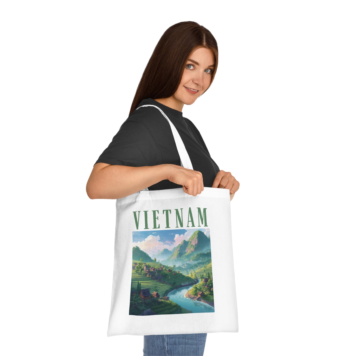 Vietnam Scenic Tote Bag – Vietnam Travel Landscape Cotton Tote