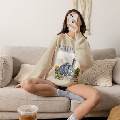 Bratislava Scenic Crewneck Sweatshirt – Vintage Cityscape Graphic