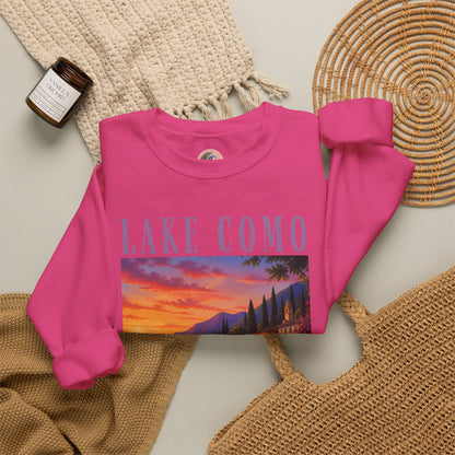 Lake Como Sunset Crewneck Sweatshirt