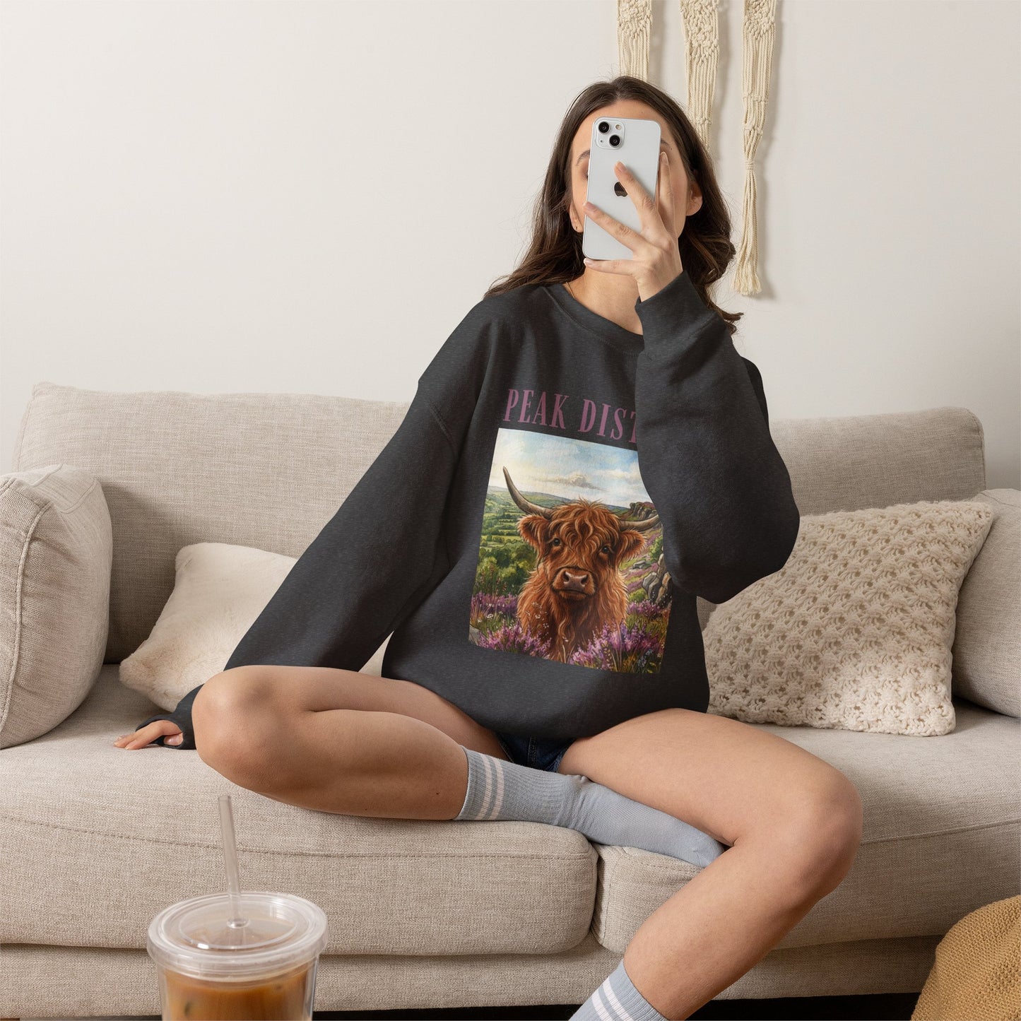 Peak District Highland Cow Sweatshirt