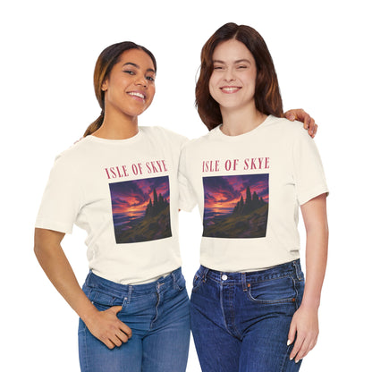 Isle of Skye Scenic Tee — Sunset Landscape Graphic T-Shirt