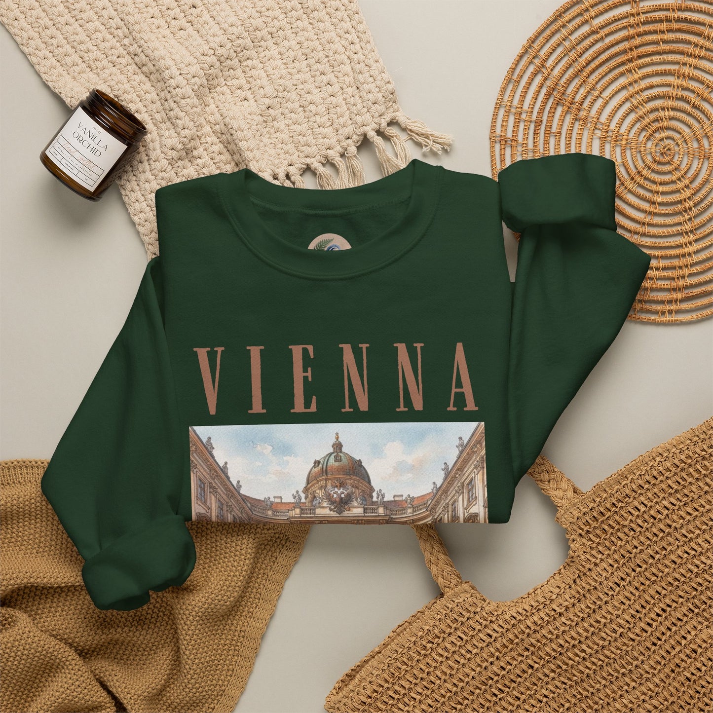 Vienna Palace Crewneck Sweatshirt — Vintage Vienna Travel Sweatshirt