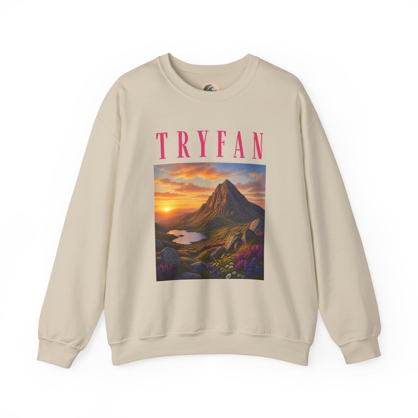 Tryfan Mountain Sweatshirt — Scenic Snowdonia Sunset Landscape Crewneck