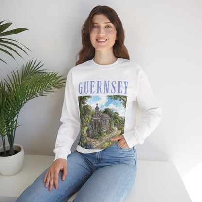 Guernsey Chapel Crewneck Sweatshirt — Scenic Island Travel Pullover