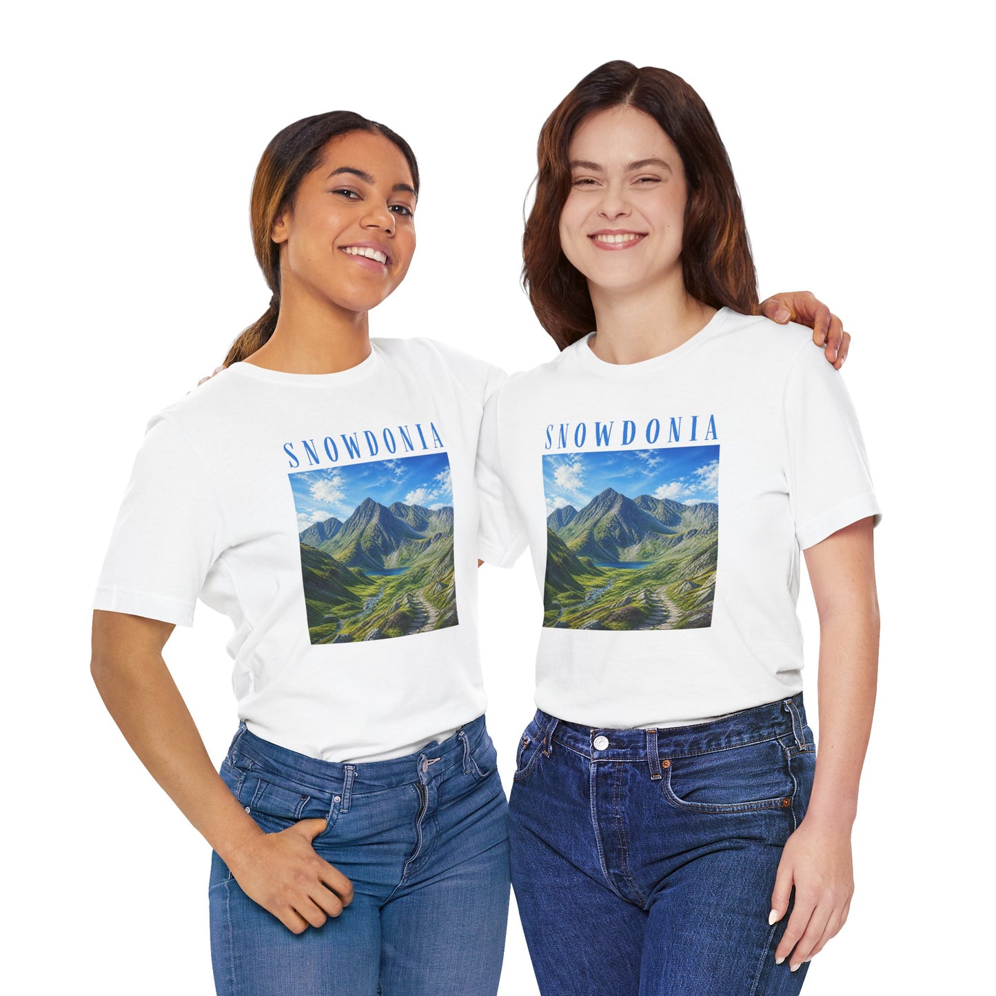 Glyderau Landscape T‑Shirt – Scenic 'SNOWDONIA' Mountain Graphic Tee