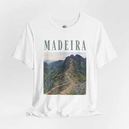 Madeira Stairway to Heaven Scenic Tee - Mountain Landscape Travel T-Shirt