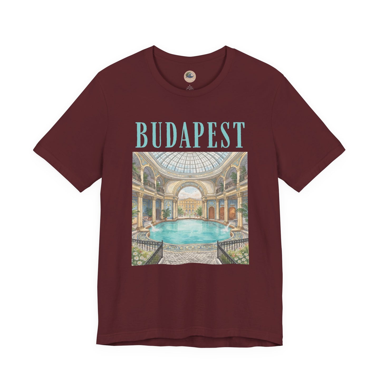 Budapest Thermal Baths Graphic Tee — Vintage Spa Travel T-Shirt