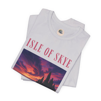 Isle of Skye Scenic Tee — Sunset Landscape Graphic T-Shirt