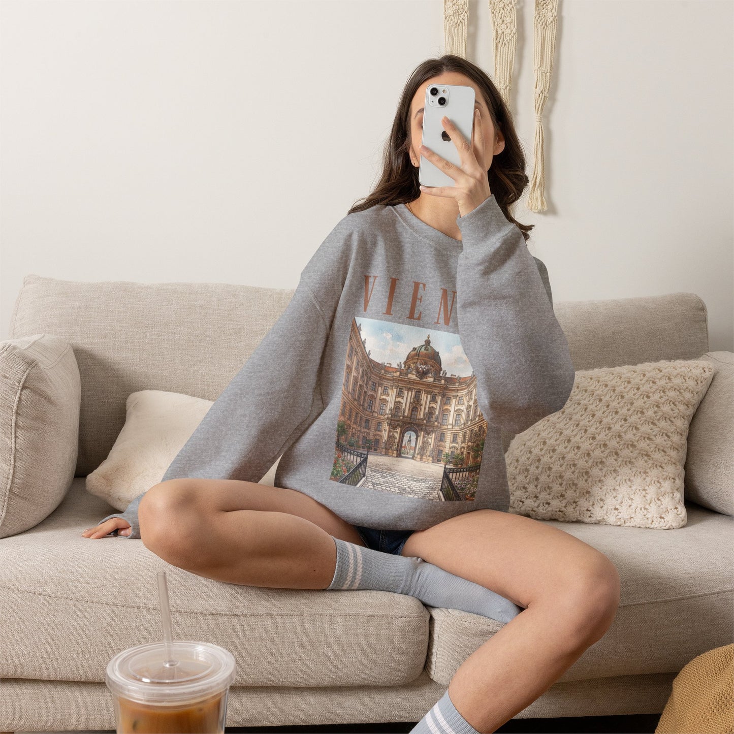 Vienna Palace Crewneck Sweatshirt — Vintage Vienna Travel Sweatshirt