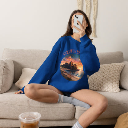 Northumberland Castle Sweatshirt — Scenic Sunset Crewneck