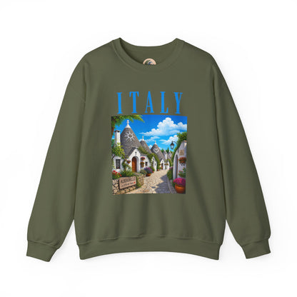 Italy Alberobello Scenic Sweatshirt — Trulli Village Travel Crewneck