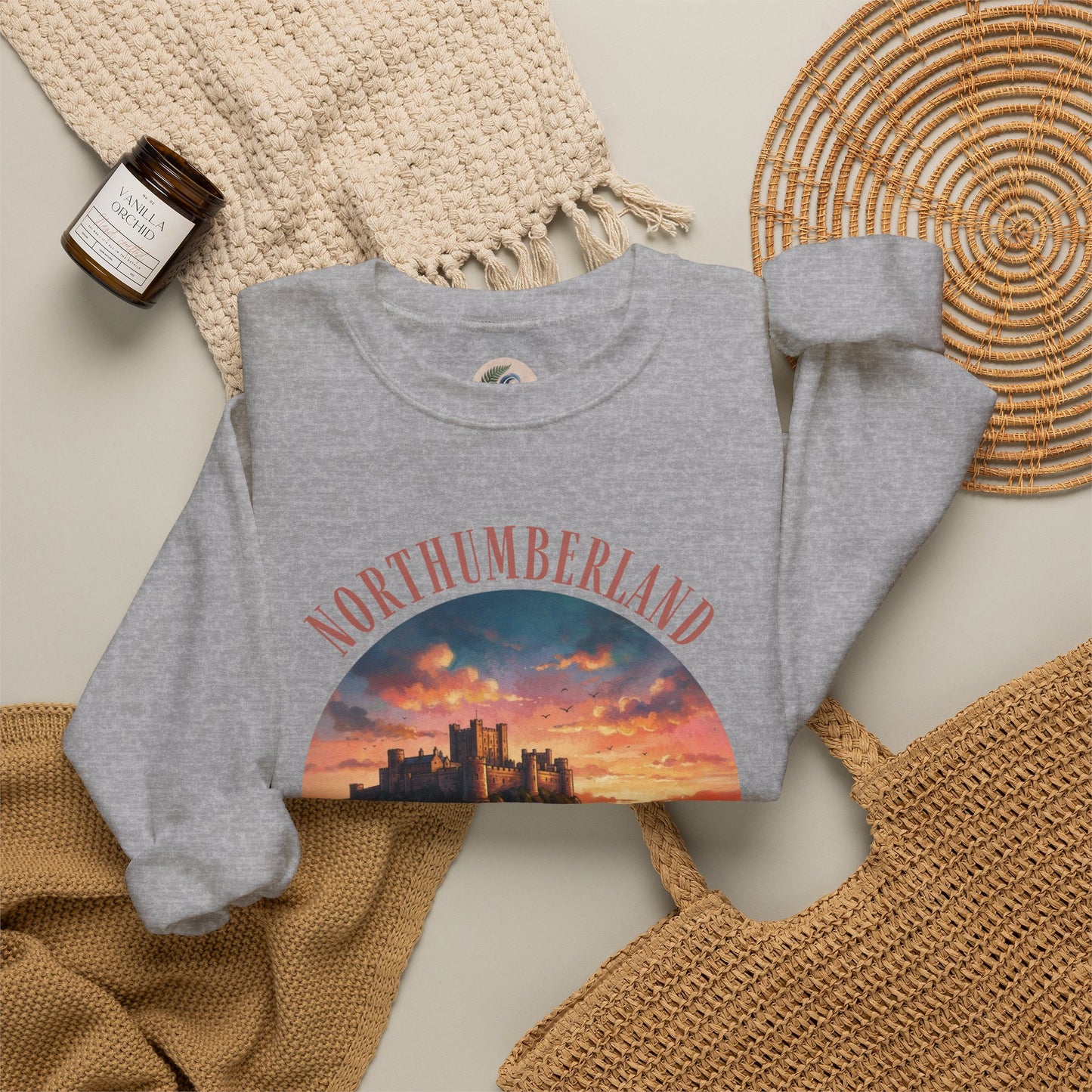 Northumberland Castle Sweatshirt — Scenic Sunset Crewneck