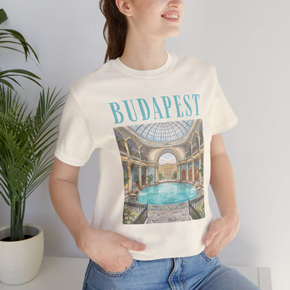 Budapest Thermal Baths Graphic Tee — Vintage Spa Travel T-Shirt