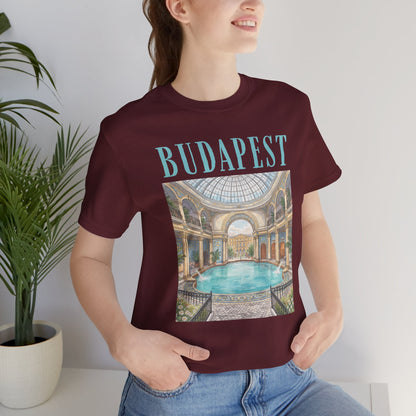 Budapest Thermal Baths Graphic Tee — Vintage Spa Travel T-Shirt