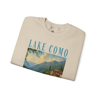 Lake Como Vintage Crewneck Sweatshirt — Scenic Italian Lake Graphic