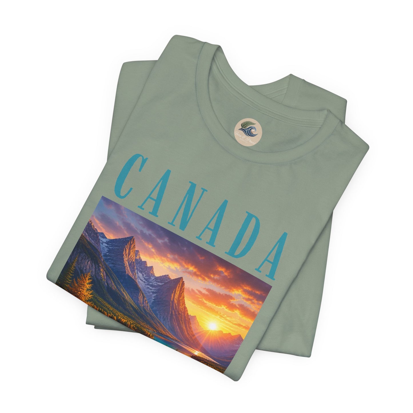 Canada Banff Scenic Mountain Tee — Sunrise Lake Landscape T‑Shirt
