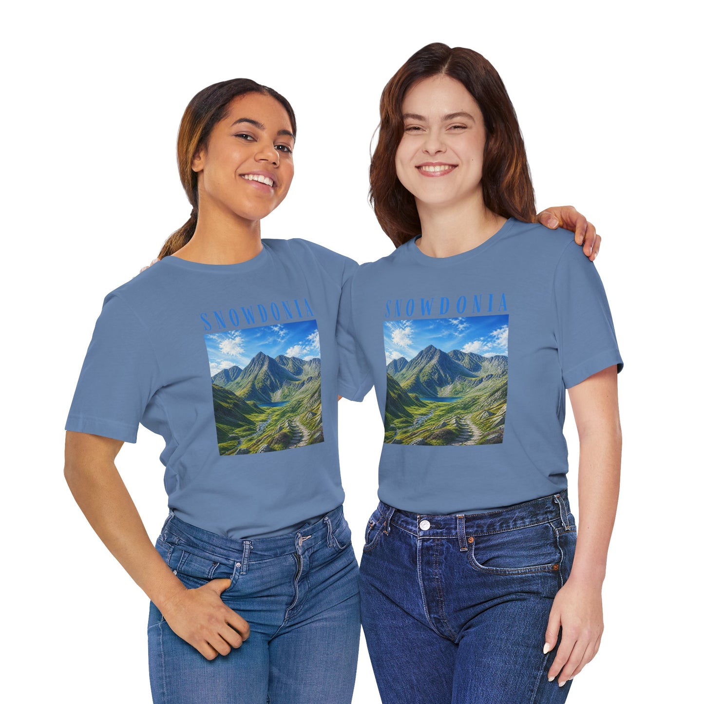 Glyderau Landscape T‑Shirt – Scenic 'SNOWDONIA' Mountain Graphic Tee