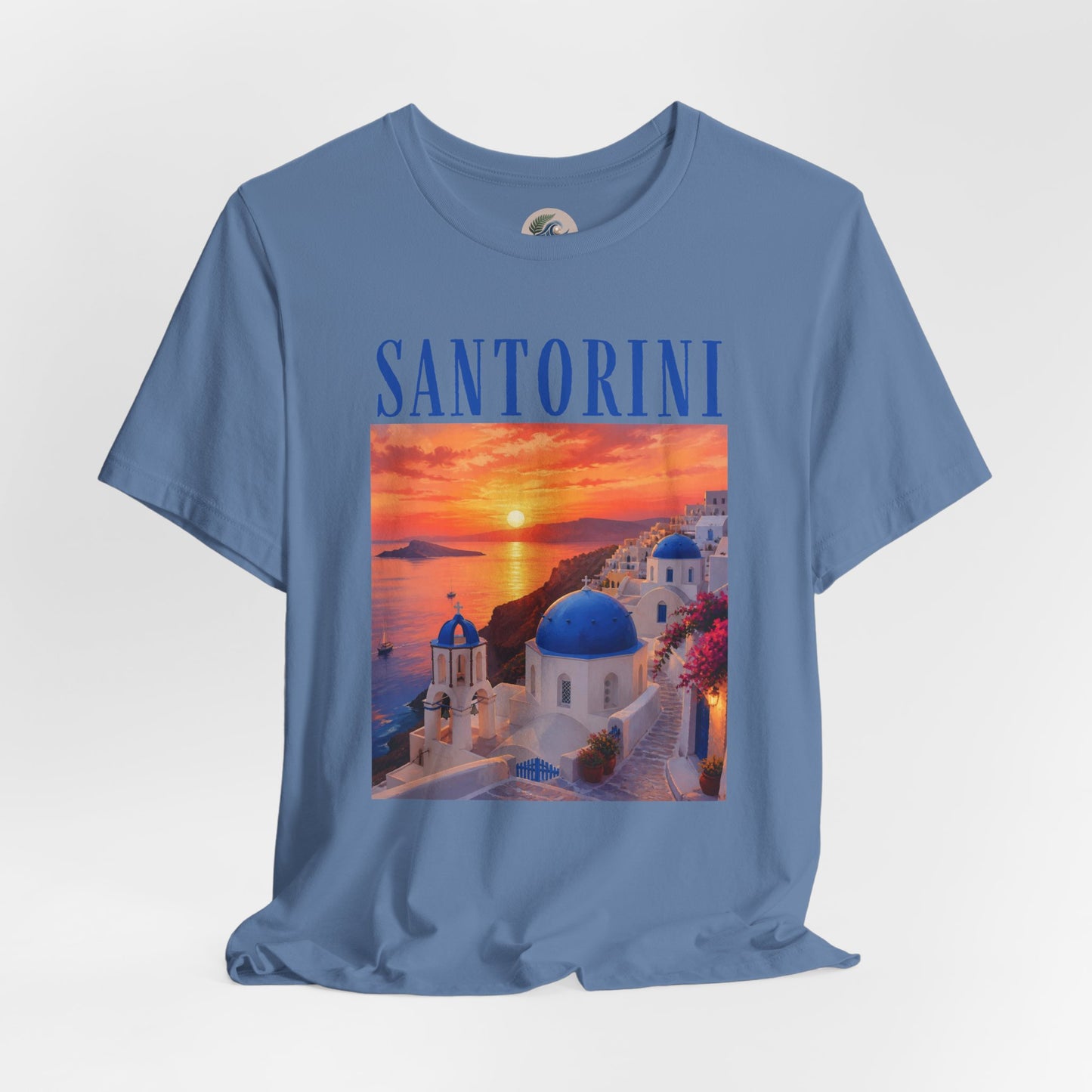 Santorini Sunset Tee — Greek Island Travel T‑Shirt