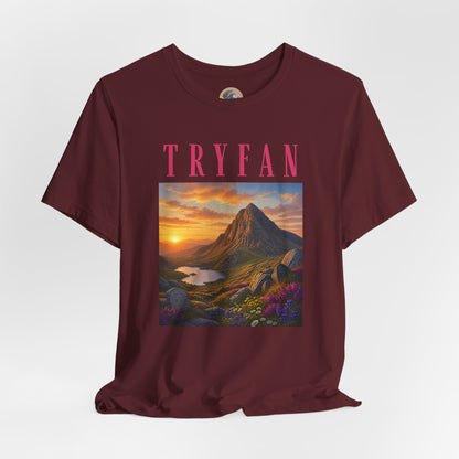 Tryfan Mountain Tee — Scenic Sunset Landscape T‑Shirt