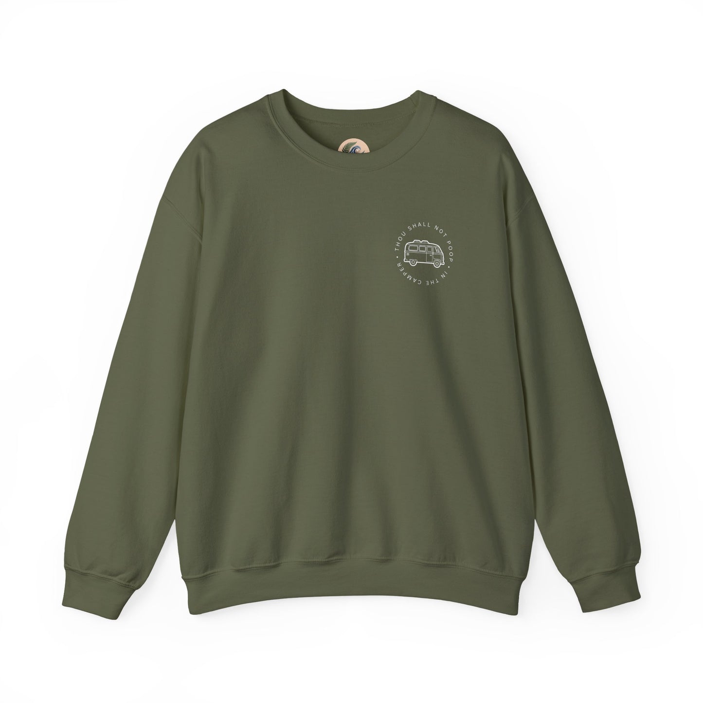 Cozy Camper Crewneck Sweatshirt — Van Life Humour Chest Graphic