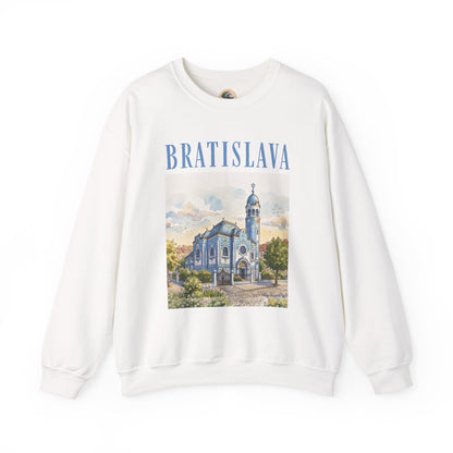 Bratislava Scenic Crewneck Sweatshirt – Vintage Cityscape Graphic