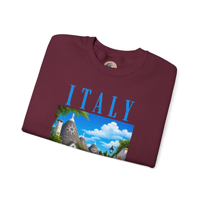 Italy Alberobello Scenic Sweatshirt — Trulli Village Travel Crewneck
