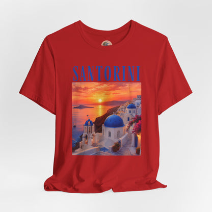 Santorini Sunset Tee — Greek Island Travel T‑Shirt