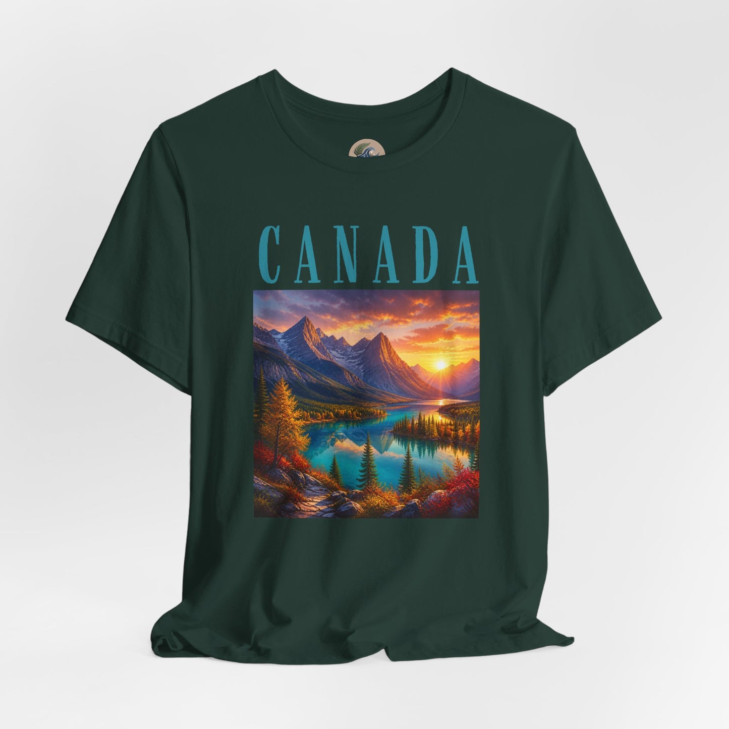 Canada Banff Scenic Mountain Tee — Sunrise Lake Landscape T‑Shirt