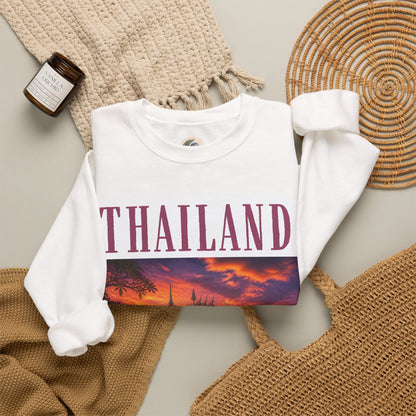 Thailand Temple Sunset Crewneck Sweatshirt