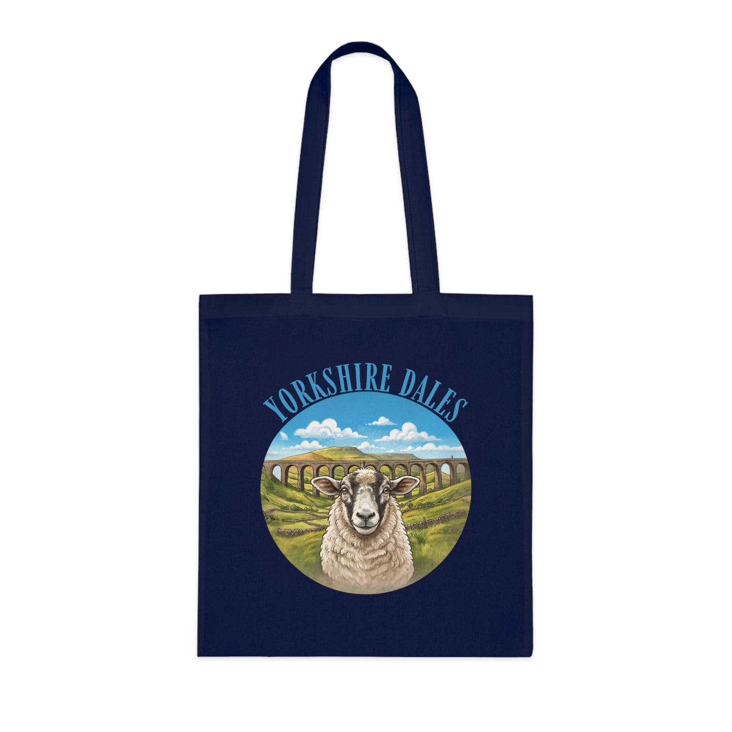 Yorkshire Dales Tote Bag – Scenic Sheep Cotton Tote for Country Lovers