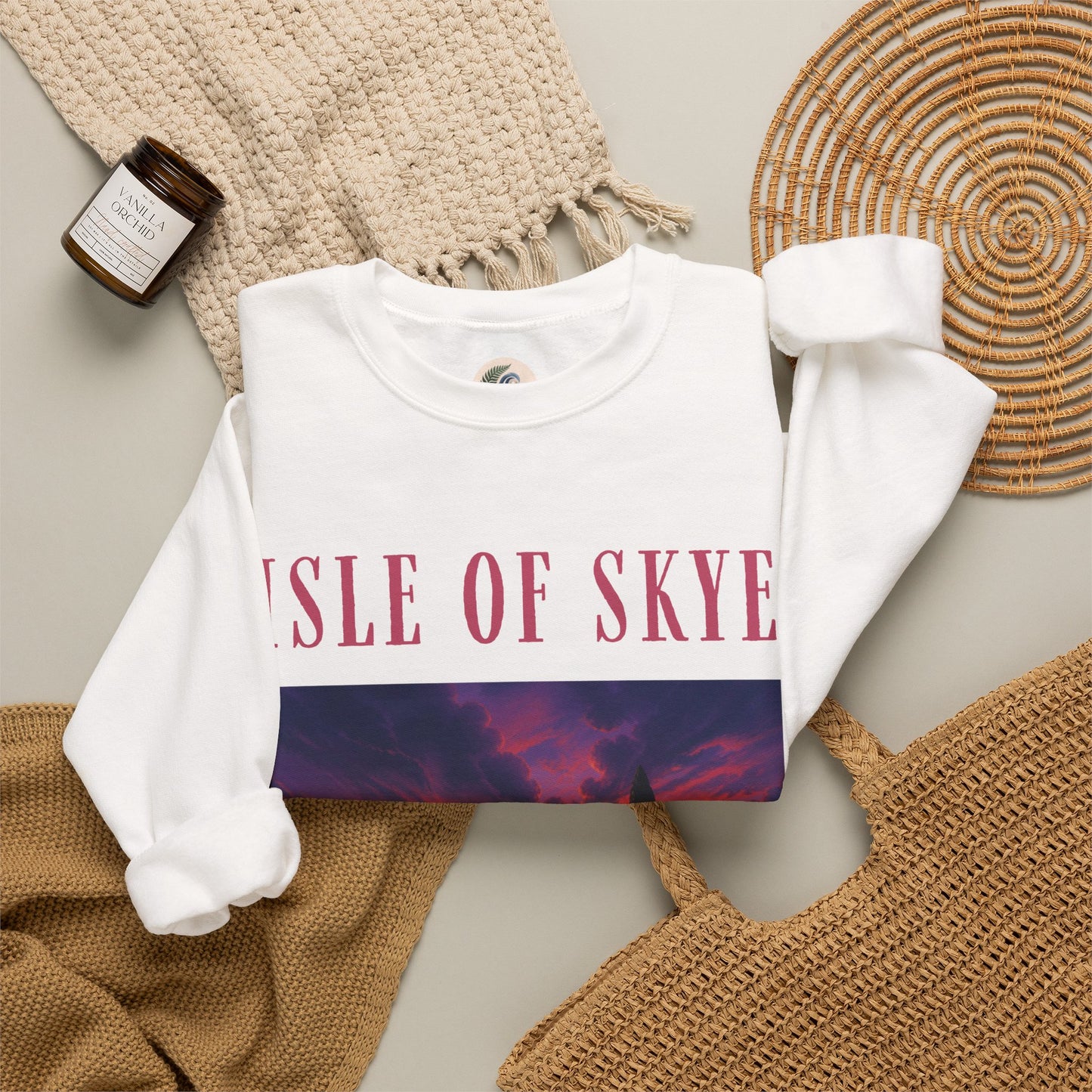 Isle of Skye Sweatshirt — Scottish Sunset Graphic Crewneck