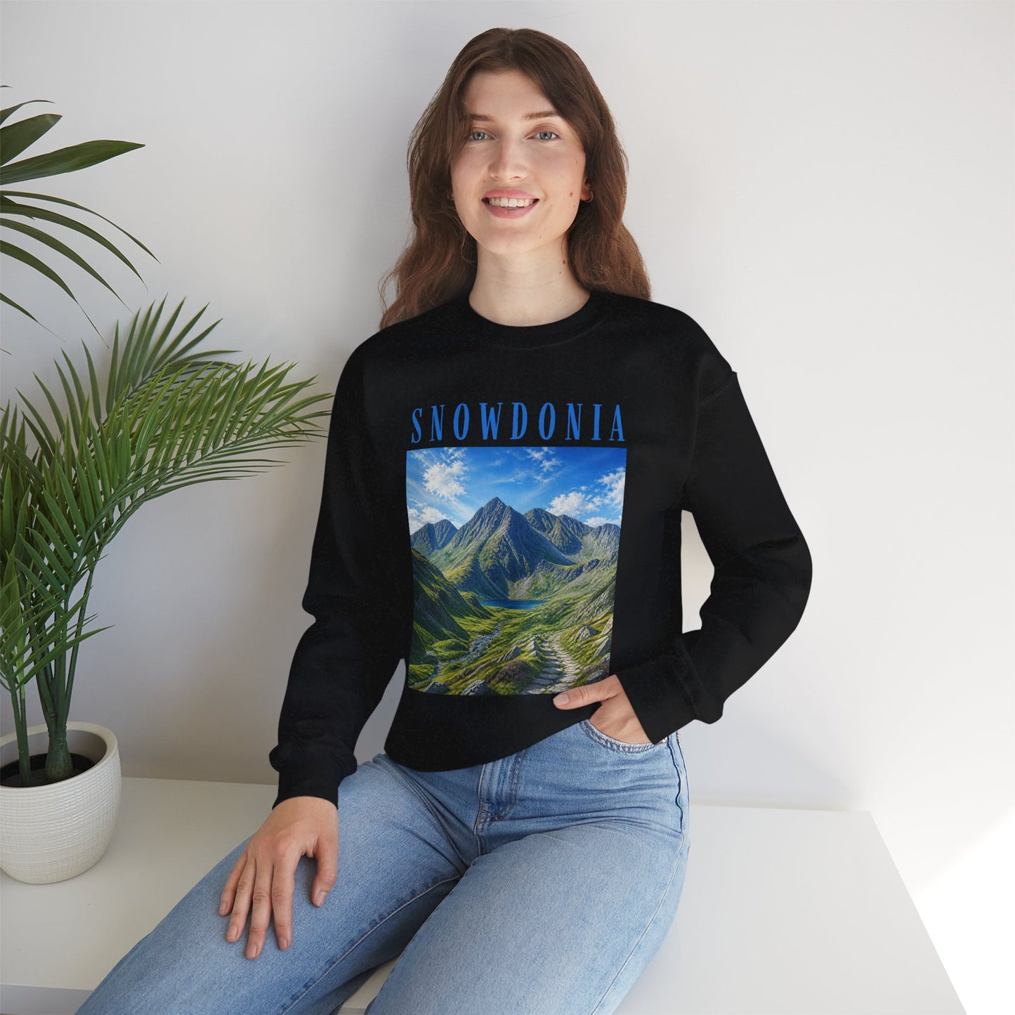 Glyderau Landscape - Snowdonia Mountain Crewneck Sweatshirt