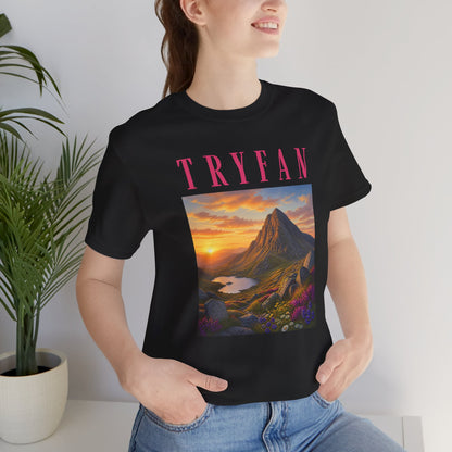 Tryfan Mountain Tee — Scenic Sunset Landscape T‑Shirt