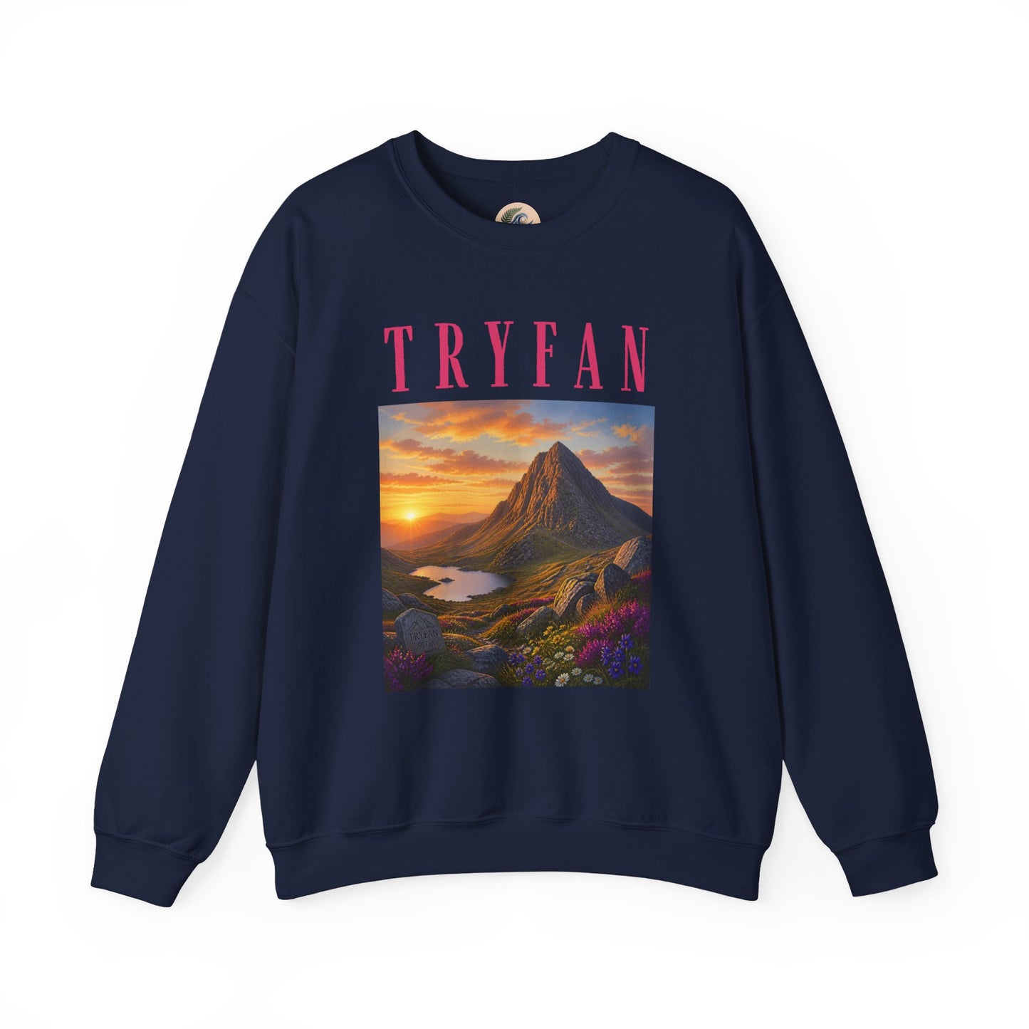 Tryfan Mountain Sweatshirt — Scenic Snowdonia Sunset Landscape Crewneck