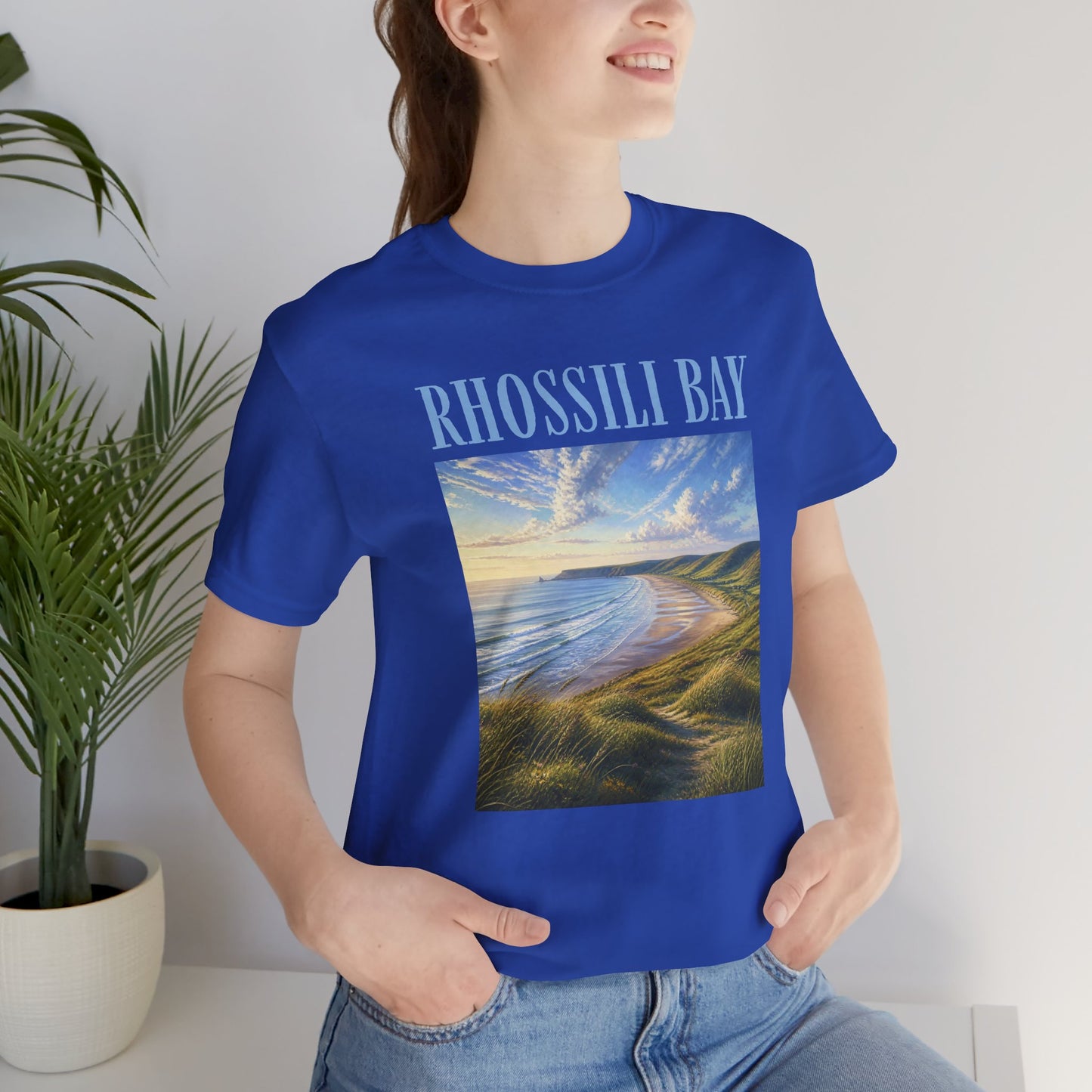 Rhossili Bay Scenic Tee — Coastal Landscape Graphic T-Shirt